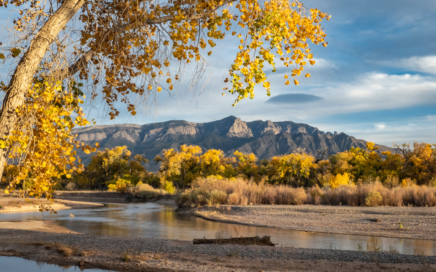 River and mountains in New Mexico.