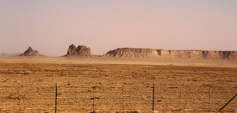 Scenic landscape of Farmington, a rural area in Northwest New Mexico