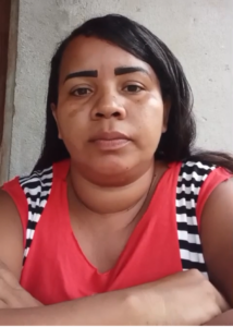 Portrait of Gisele Santos, a diabetes patient from São Tomé, Brazil, looking at the camera.