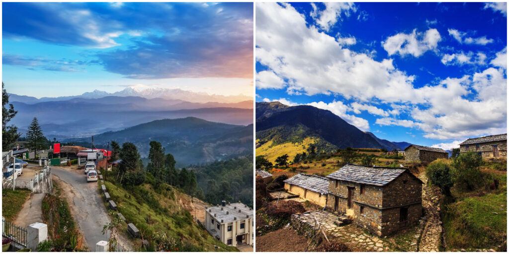 Scenic mountain landscape in Uttarakhand, India, highlighting the remote terrain where Project ECHO supports cancer care delivery.