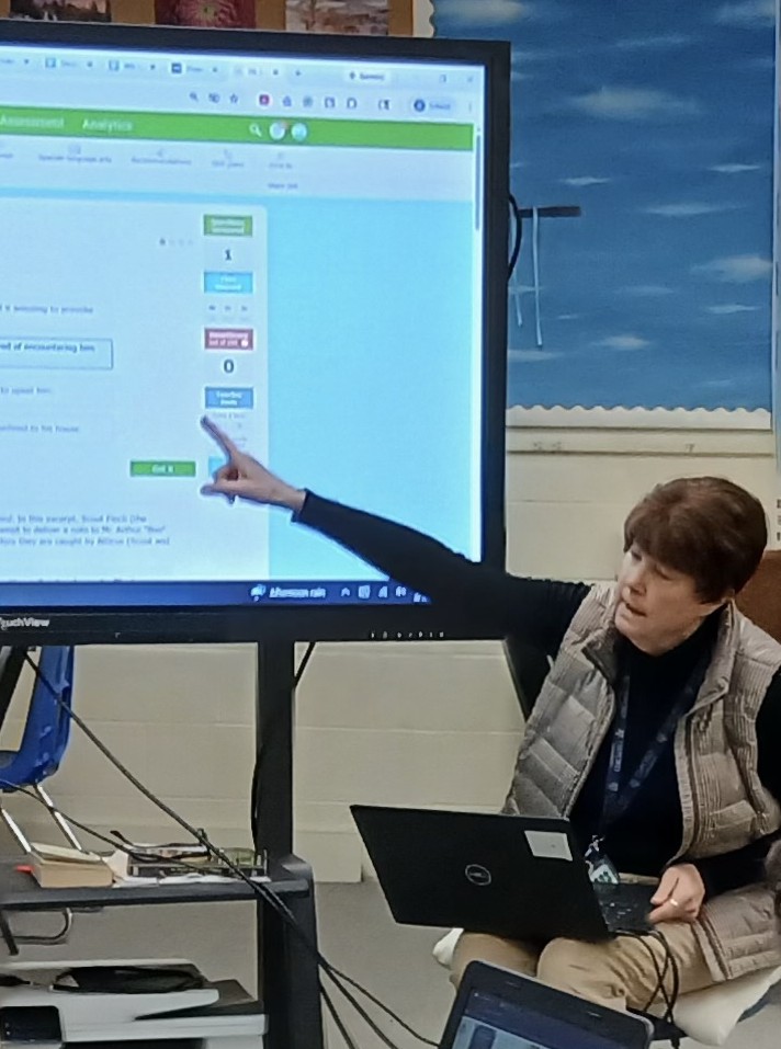 Venkatesh-classroom-13-02-2026 Gretchen Venkatesh in her classroom teaching in Pecos, NM.